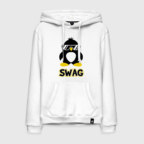 Мужская толстовка-худи SWAG Penguin / Белый – фото 1