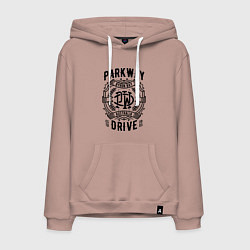 Толстовка-худи хлопковая мужская Parkway Drive: Australia, цвет: пыльно-розовый