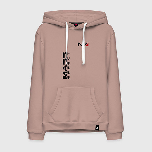 Мужская толстовка-худи MASS EFFECT N7 / Пыльно-розовый – фото 1