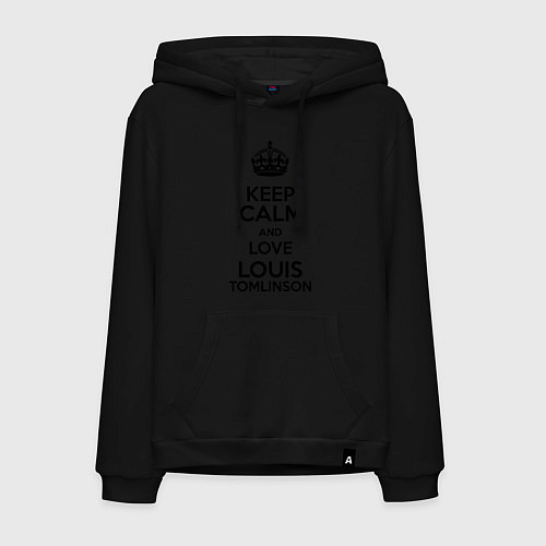 Мужская толстовка-худи Keep Calm & Love Louis Tomlinson / Черный – фото 1