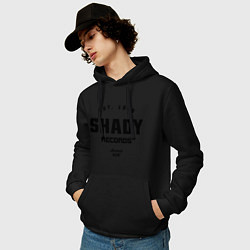 Толстовка-худи хлопковая мужская Shady records, цвет: черный — фото 2