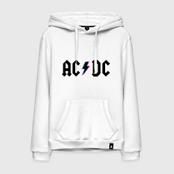 Толстовка-худи хлопковая мужская AC/DC, цвет: белый