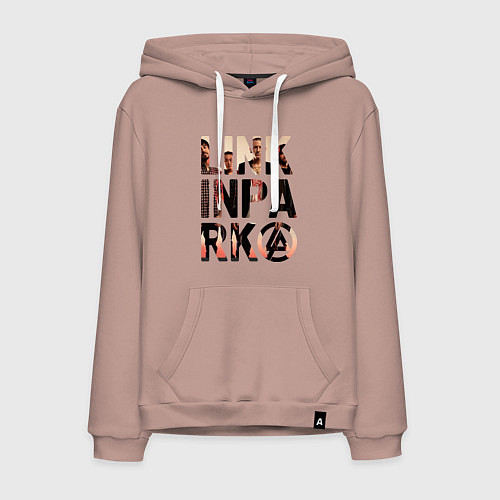 Мужская толстовка-худи Linkin Park / Пыльно-розовый – фото 1