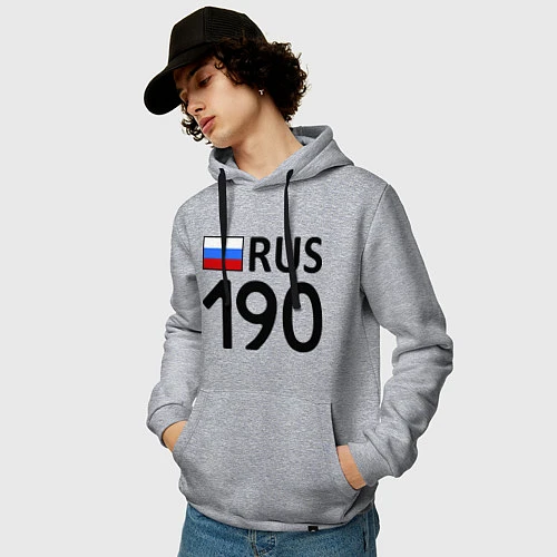 Мужская толстовка-худи RUS 190 / Меланж – фото 3