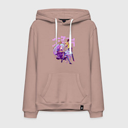 Толстовка-худи хлопковая мужская No Game No Life, цвет: пыльно-розовый