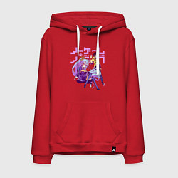 Толстовка-худи хлопковая мужская No Game No Life, цвет: красный