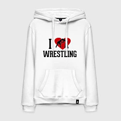 Мужская толстовка-худи I love wrestling