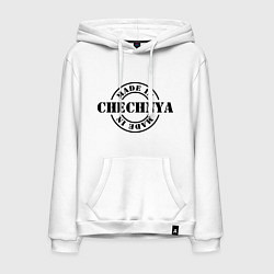 Толстовка-худи хлопковая мужская Made in Chechnya, цвет: белый