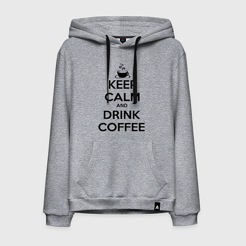 Мужская толстовка-худи Keep Calm & Drink Coffee / Меланж – фото 1