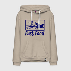 Мужская толстовка-худи Shark fast food