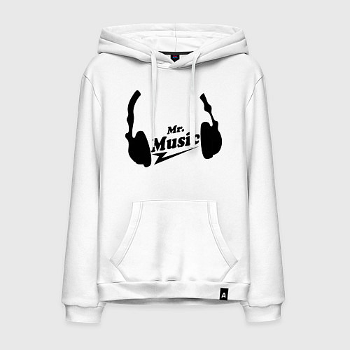 Мужская толстовка-худи Mr. Music / Белый – фото 1