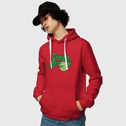 Толстовка-худи хлопковая мужская Green Arrow, цвет: красный — фото 2