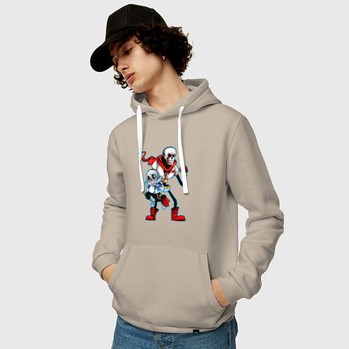 Мужская толстовка-худи UNDERTALE / Миндальный – фото 3