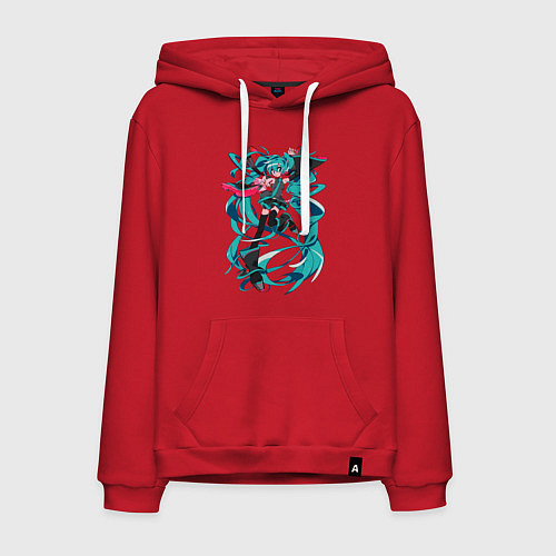Мужская толстовка-худи Hatsune Miku Expo / Красный – фото 1