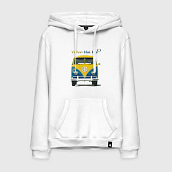 Мужская толстовка-худи Я люблю вас Yellow-blue bus