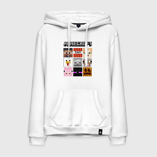Мужская толстовка-худи MINECRAFT / Белый – фото 1