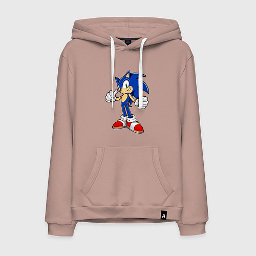 Мужская толстовка-худи Sonic / Пыльно-розовый – фото 1
