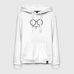Толстовка-худи хлопковая мужская Imagine John Lennon, цвет: белый