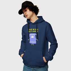Толстовка-худи хлопковая мужская South Park, Полотенчик, цвет: тёмно-синий — фото 2