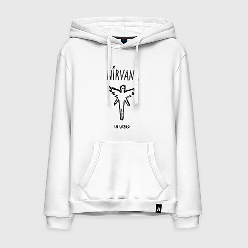 Мужская толстовка-худи Nirvana In utero / Белый – фото 1
