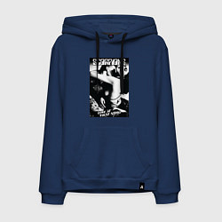Толстовка-худи хлопковая мужская Scorpions, цвет: тёмно-синий