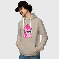 Толстовка-худи хлопковая мужская Pinky Pie hipster, цвет: миндальный — фото 2