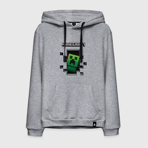 Мужская толстовка-худи Майнкрафт / Меланж – фото 1