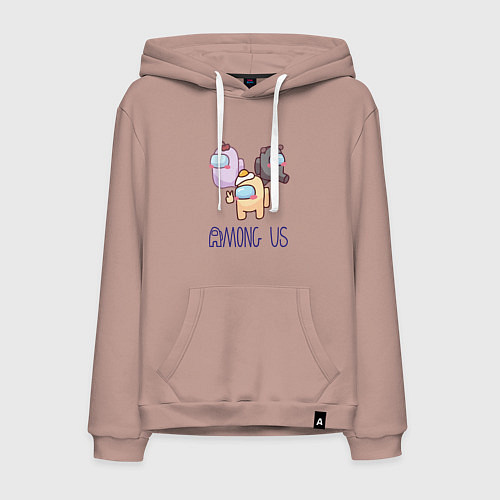 Мужская толстовка-худи Among Us / Пыльно-розовый – фото 1