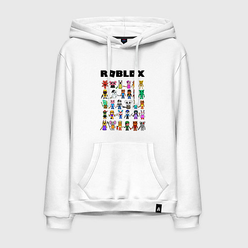 Мужская толстовка-худи ROBLOX PIGGY / Белый – фото 1