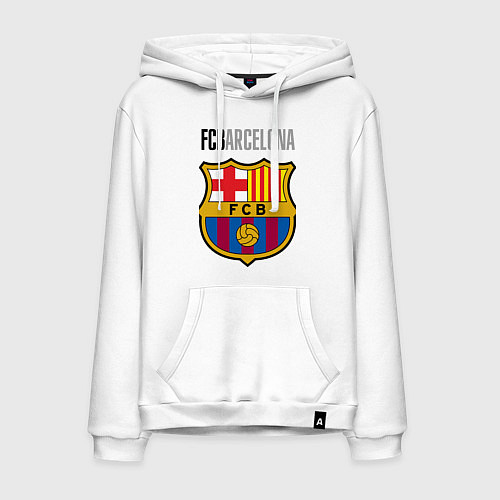 Мужская толстовка-худи Barcelona FC / Белый – фото 1