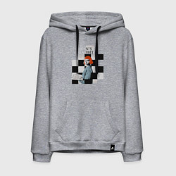 Толстовка-худи хлопковая мужская Ход королевы, цвет: меланж