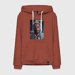 Толстовка-худи хлопковая мужская Голяк Brassic Винни, цвет: кирпичный