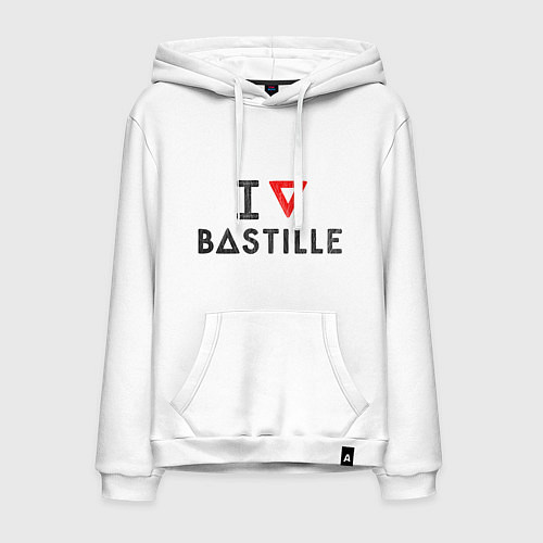 Мужская толстовка-худи I love Bastille / Белый – фото 1