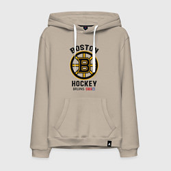 Толстовка-худи хлопковая мужская BOSTON BRUINS NHL, цвет: миндальный