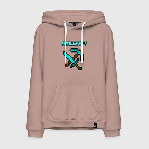 Мужская толстовка-худи Minecraft / Пыльно-розовый – фото 1