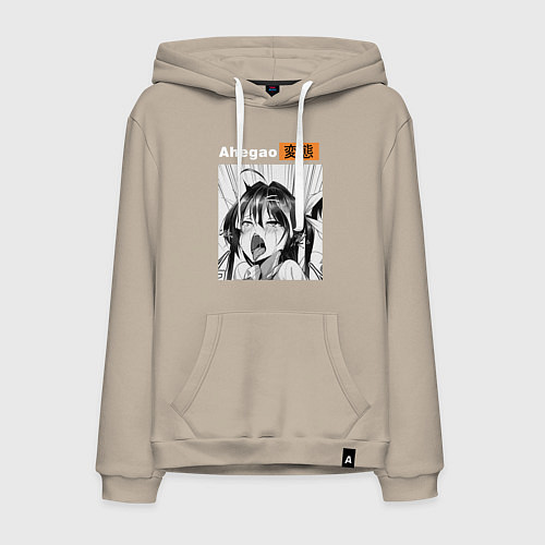 Мужская толстовка-худи Ahegao / Миндальный – фото 1