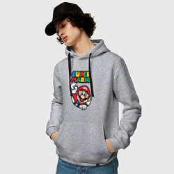 Толстовка-худи хлопковая мужская Mario, цвет: меланж — фото 2