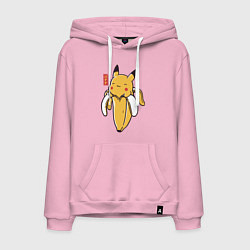 Толстовка-худи хлопковая мужская Bananachu, цвет: светло-розовый