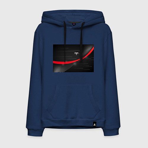 Мужская толстовка-худи TESLA ABSTRACT ТЕСЛА СПОРТ / Тёмно-синий – фото 1