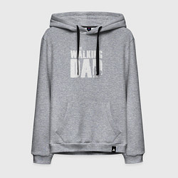 Толстовка-худи хлопковая мужская Лучший папа, цвет: меланж