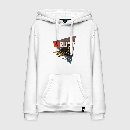 Мужская толстовка-худи Rust Стучим в дверь соседу Раст / Белый – фото 1