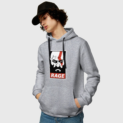 Мужская толстовка-худи RAGE GOW / Меланж – фото 3