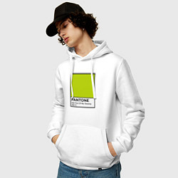 Толстовка-худи хлопковая мужская Shrek: Pantone Color, цвет: белый — фото 2