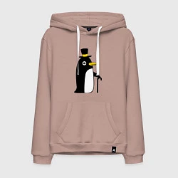 Мужская толстовка-худи Пингвин в шляпе
