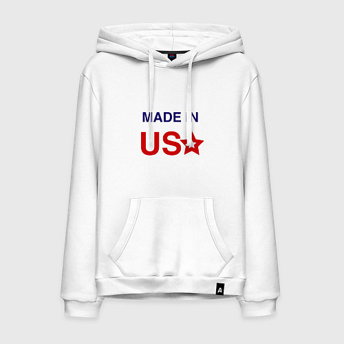 Мужская толстовка-худи Made in usa / Белый – фото 1