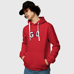 Толстовка-худи хлопковая мужская Great Teacher Onizuka, цвет: красный — фото 2