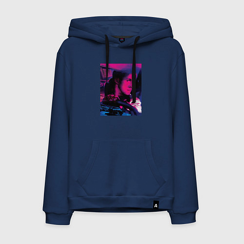 Мужская толстовка-худи Фильм драйв / Тёмно-синий – фото 1