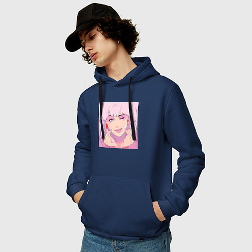 Мужская толстовка-худи K-Jem / Тёмно-синий – фото 3