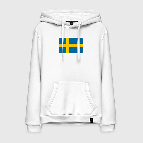 Мужская толстовка-худи Швеция Флаг Швеции / Белый – фото 1