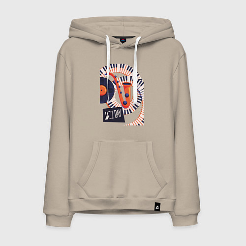 Мужская толстовка-худи Джаз / Миндальный – фото 1